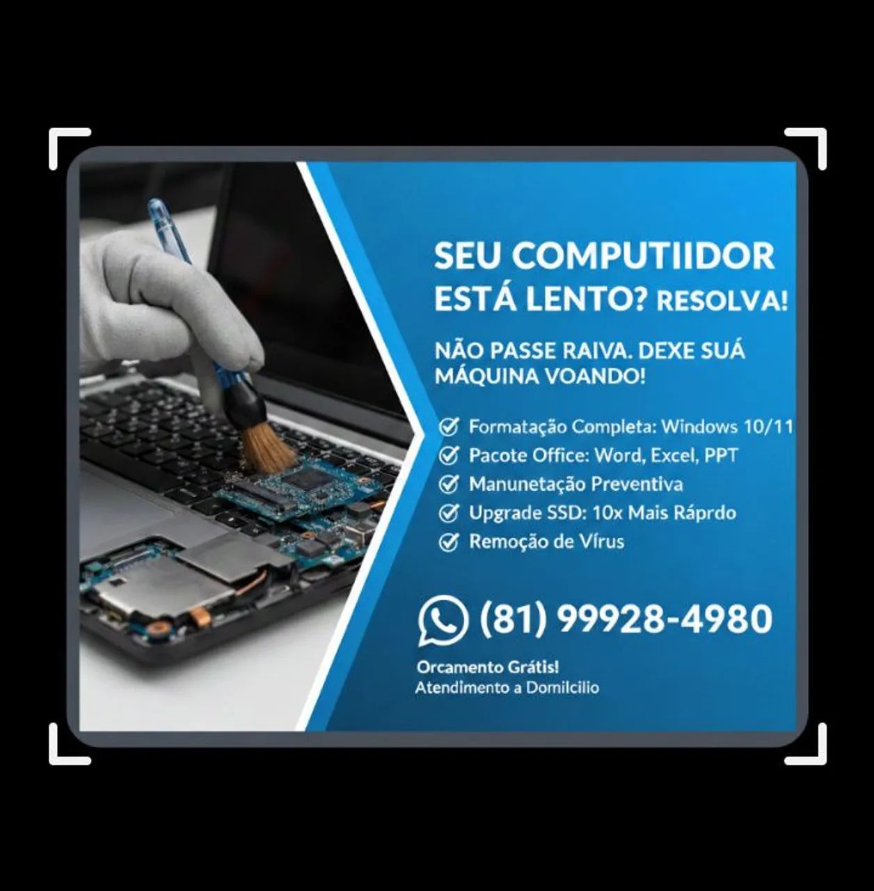 Manutenção em PC e NOTEBOOK ?
