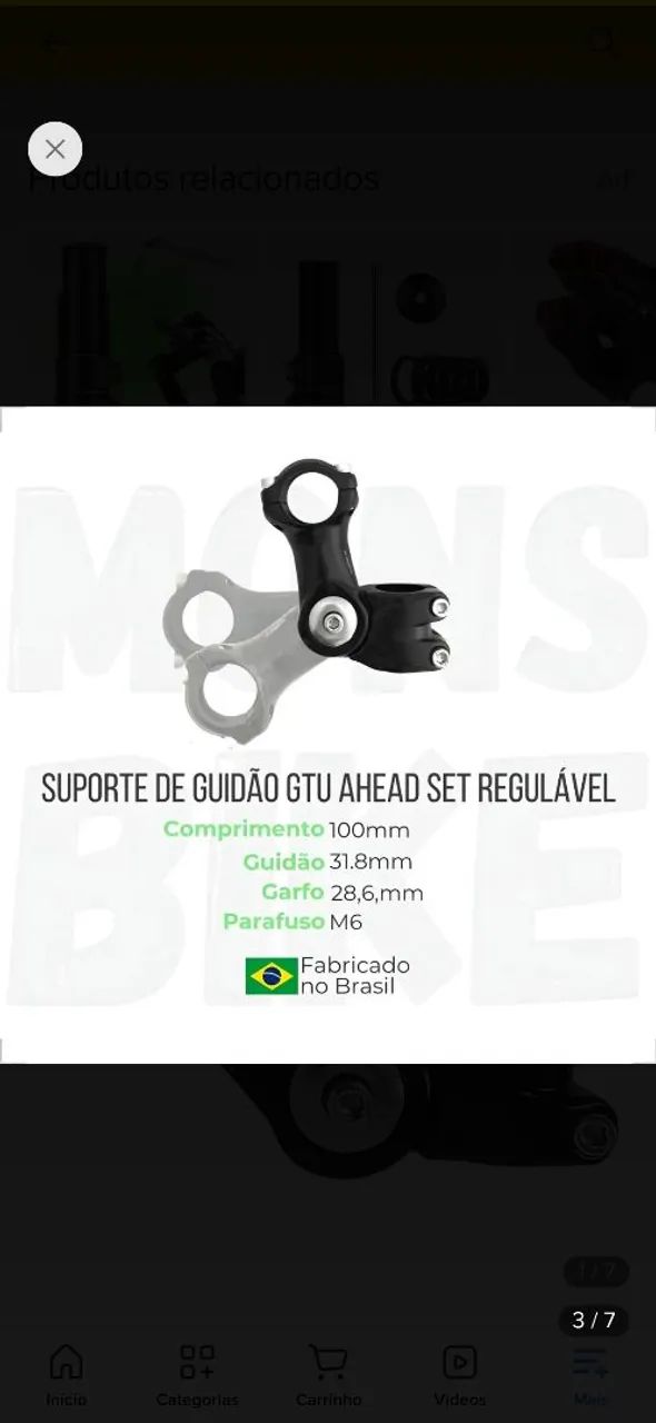 Mesa MTB regulável 