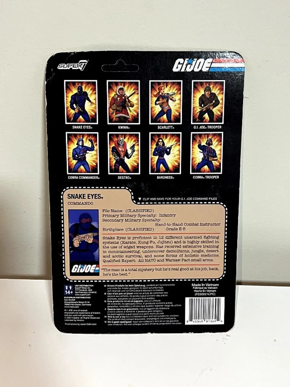 gi joe snake eyes comando reaction figure super 7  - Foto 2