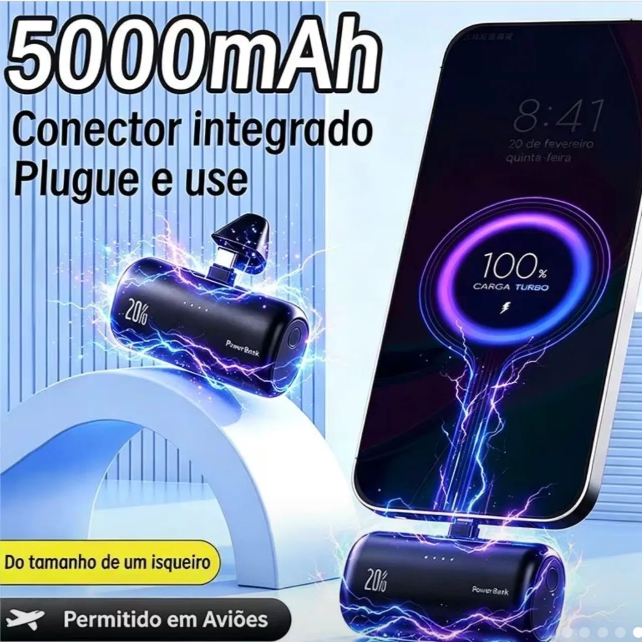 Mini Power Bank / Carregador portátil - Foto 4