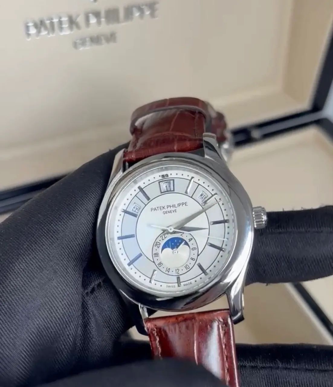Relógio Masculino Patek Philippe Couro - Automatico- Top Premium - Versão limitada - Foto 2