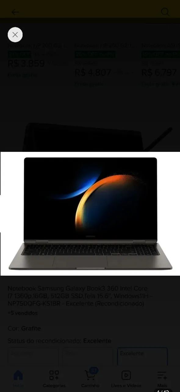 Computador Samsung Galaxy Book 3 360° 16" - Foto 4
