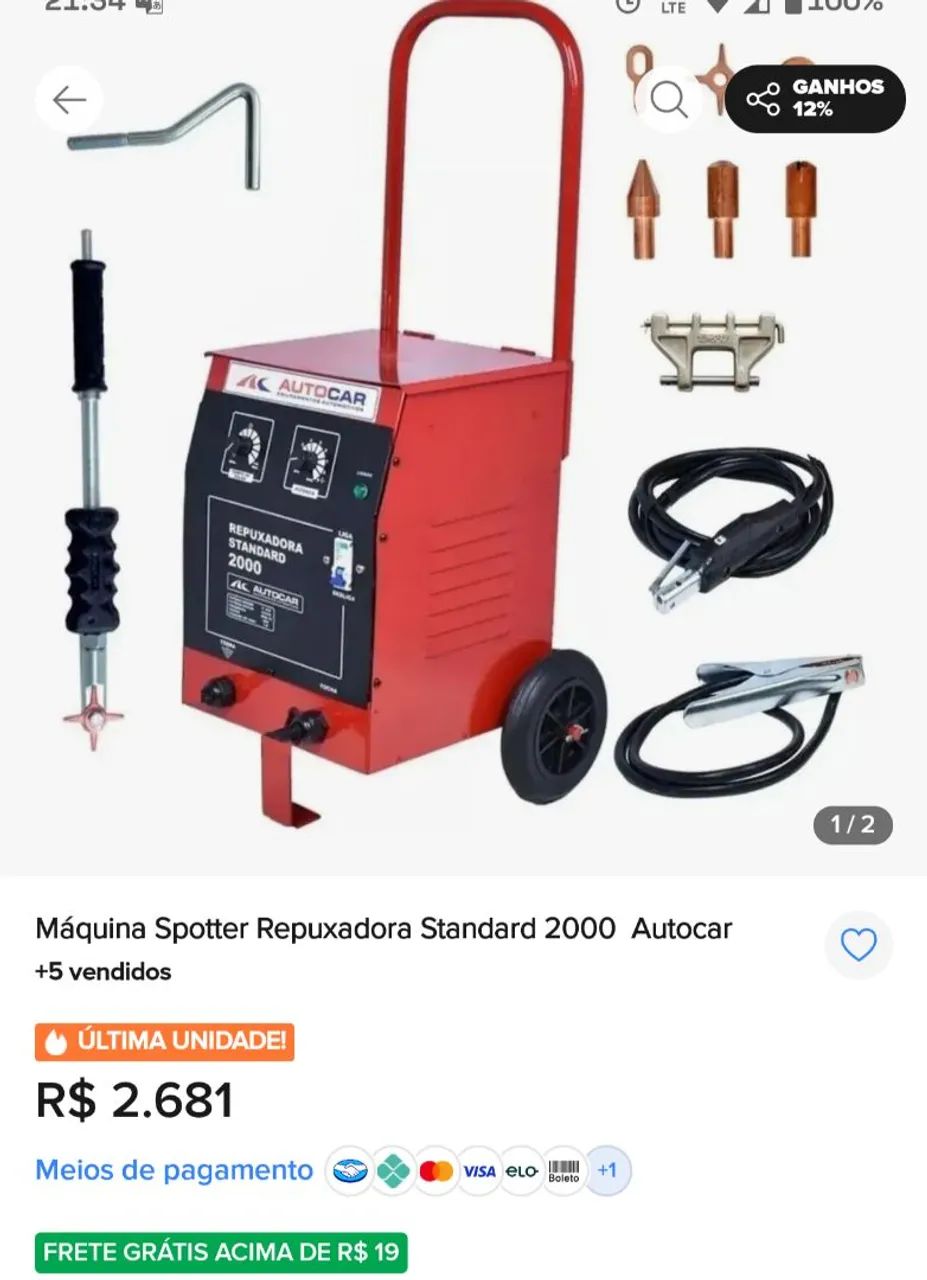 Repuxadora autocar Standart 2000 220v