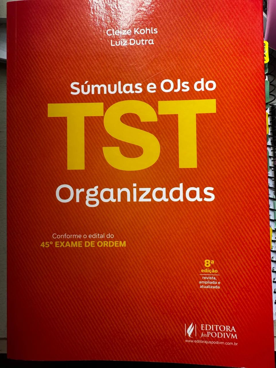 CLT  E LIVRO DE SÚMULAS DO 45 com etiquetas. 