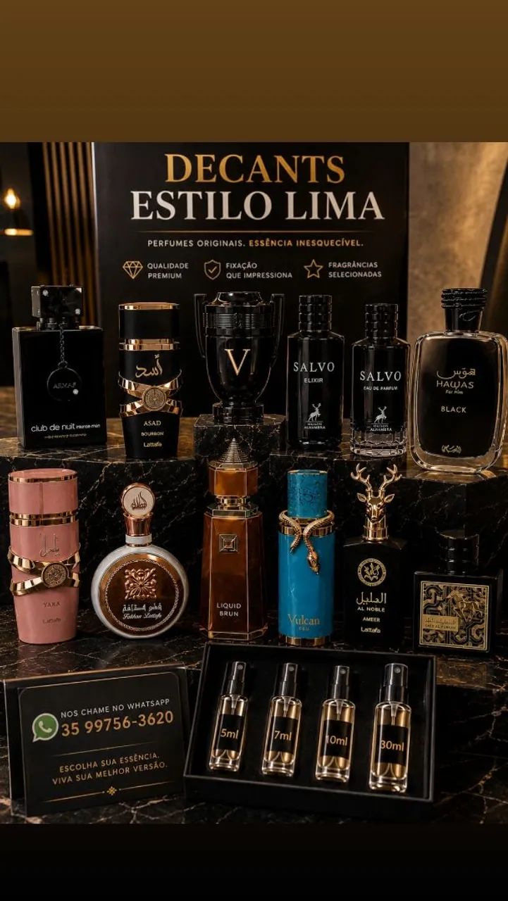 Perfumes árabes originais de bolso 