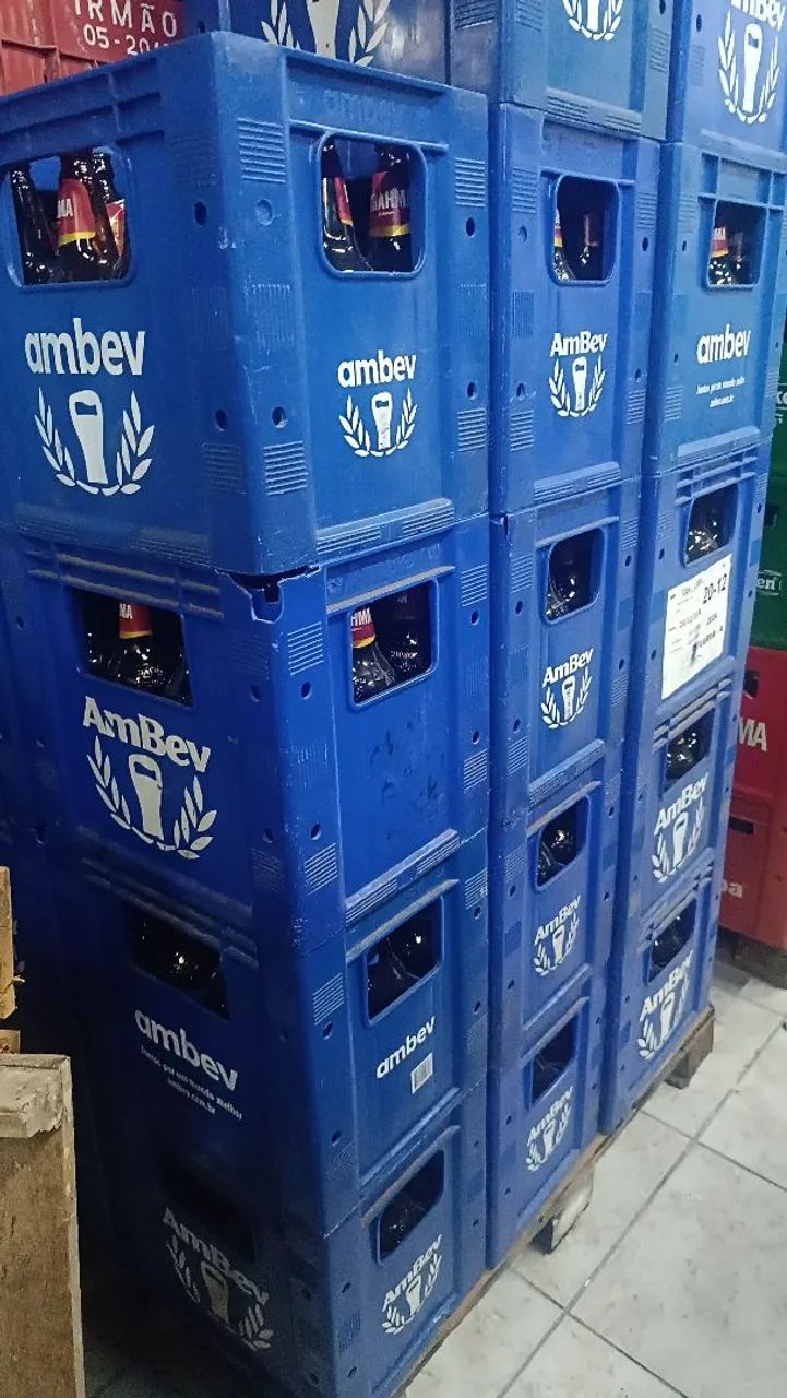 Caixa vazia litro azul 