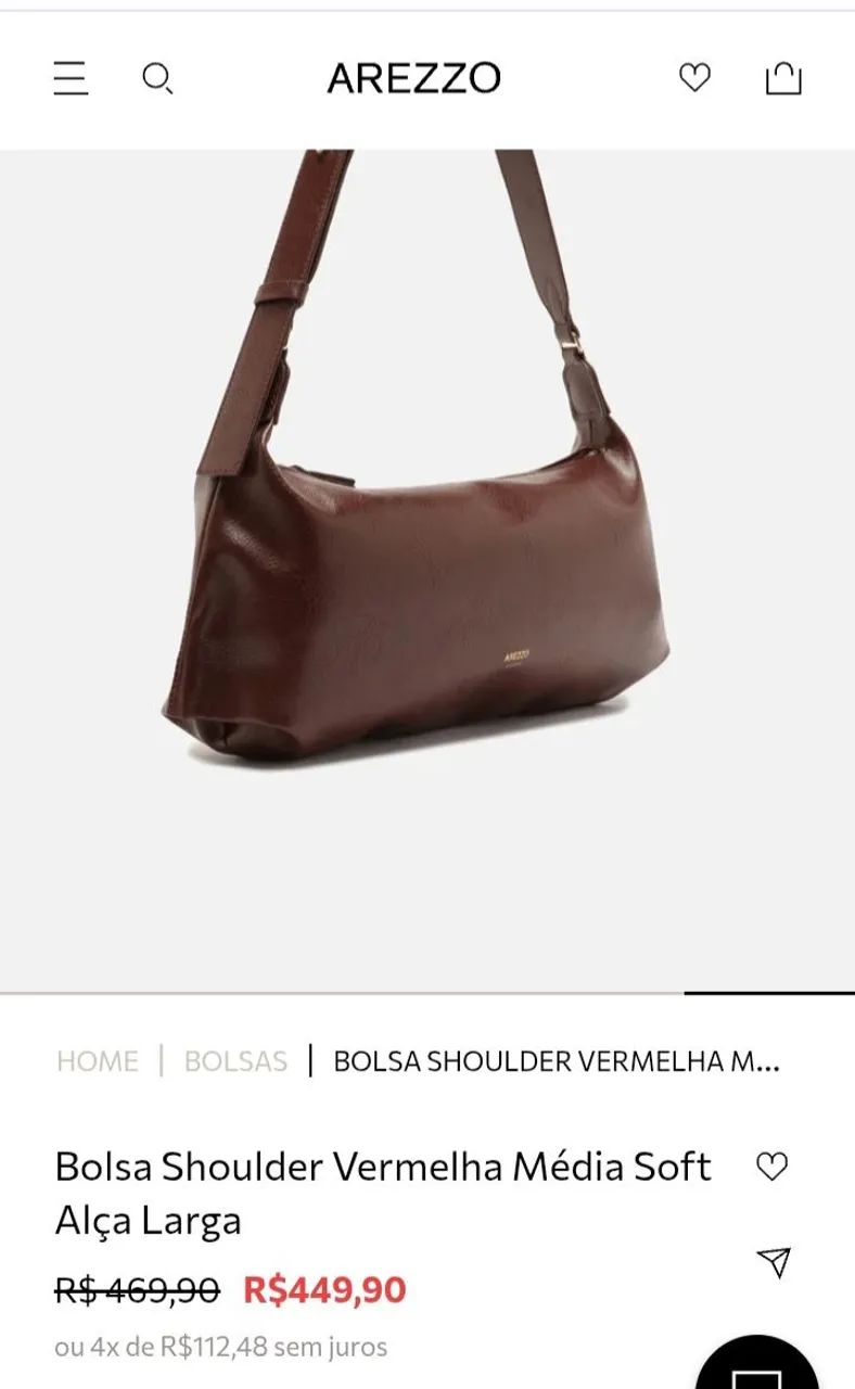 Bolsa média AREZZO nova  - Foto 5