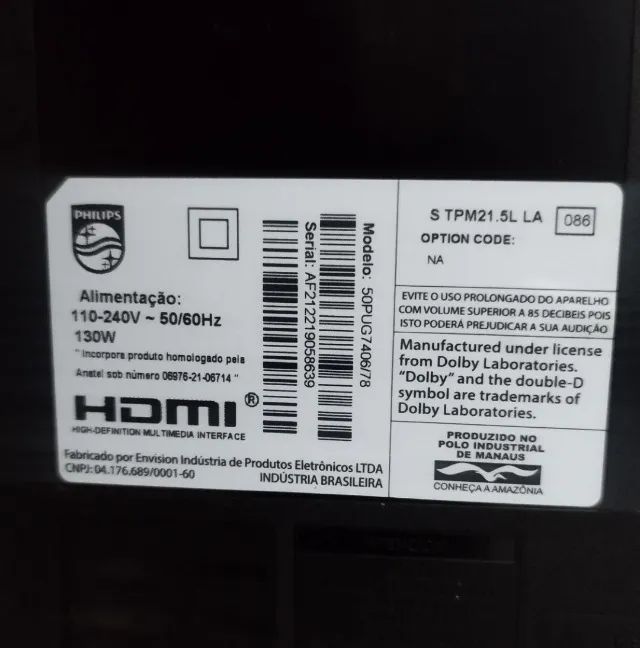 Smart TV 4K  50 Polegadas Defeito - Foto 2