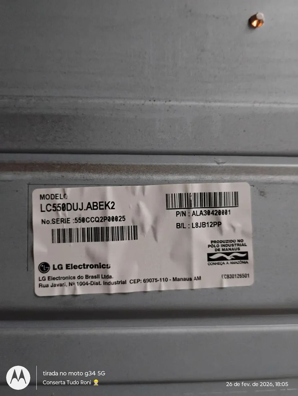 Par Falantes TV LG 55LA6214 + placa sensor controle - Foto 4