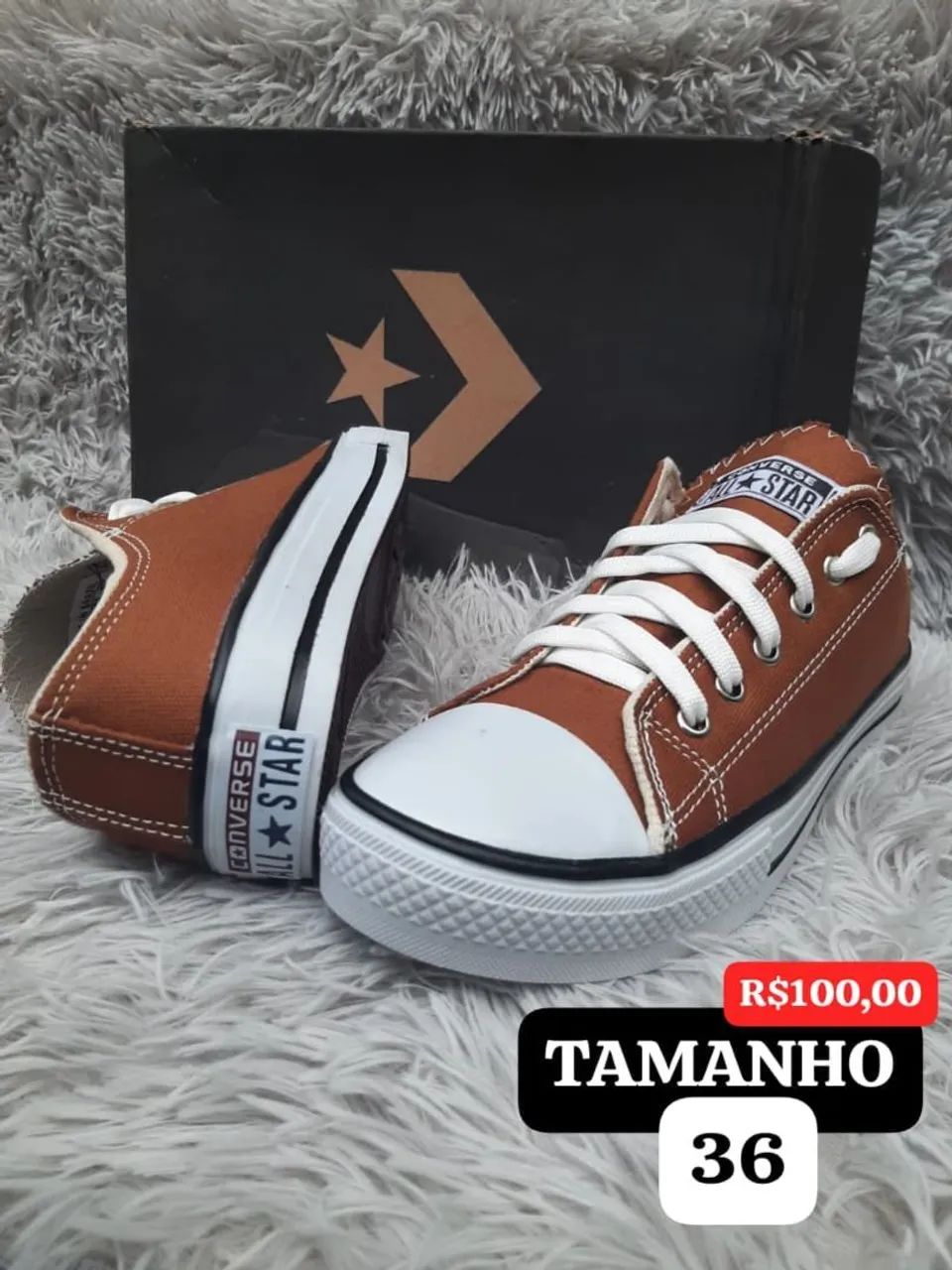 Tênis All Star marrom 