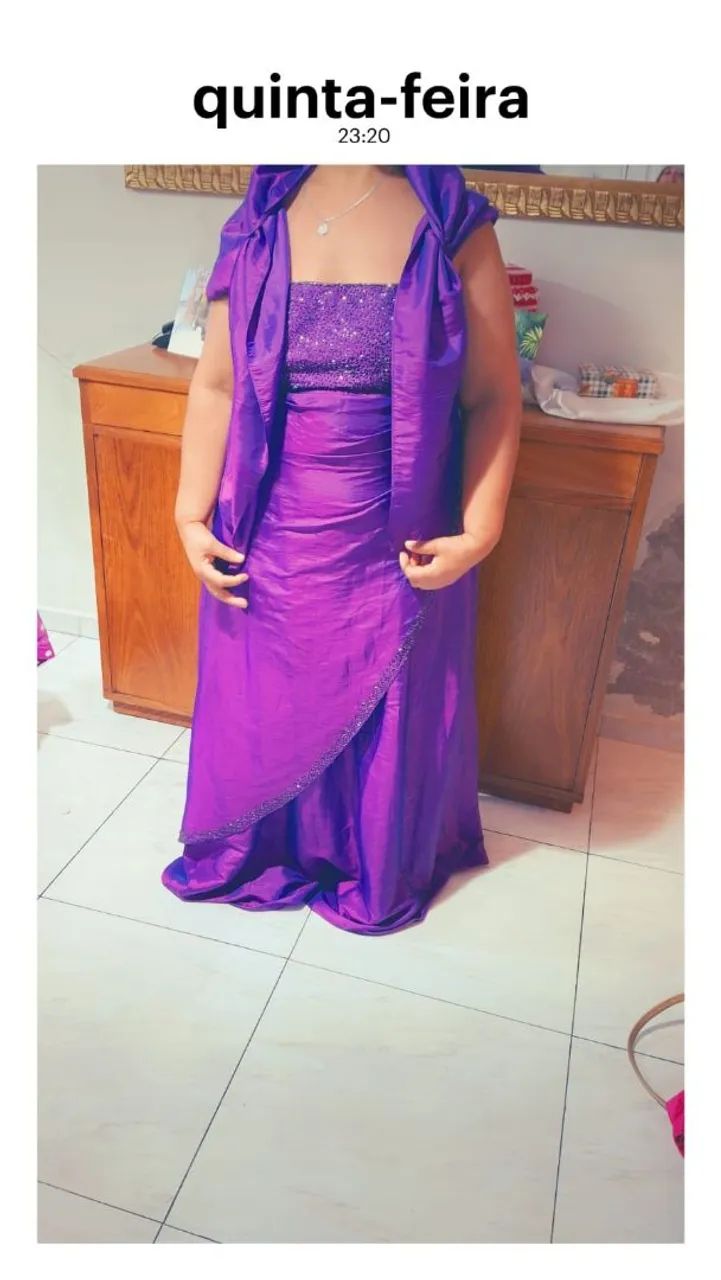 Vestido  plus size Exg  longo de festa - Foto 5