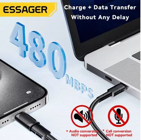 Adaptador Essager pd 20w otg iPhone lightining para Usb tipo C  - Foto 4