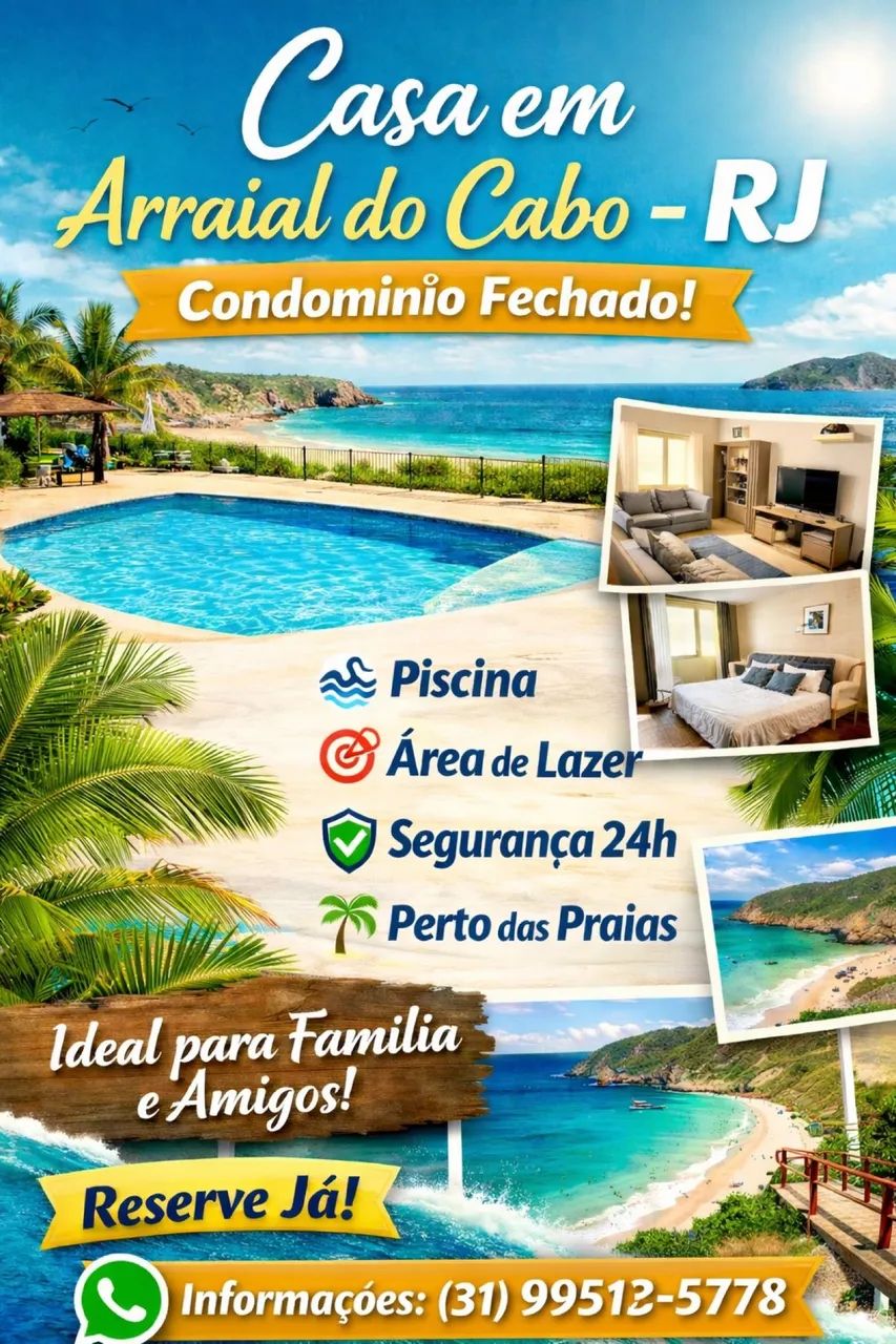 Casa temporada Arraial do Cabo 