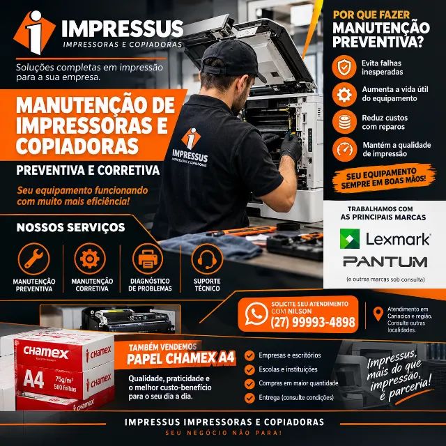 locação de Impressoras Lexmark e Pantum | Papel A4 - Foto 2