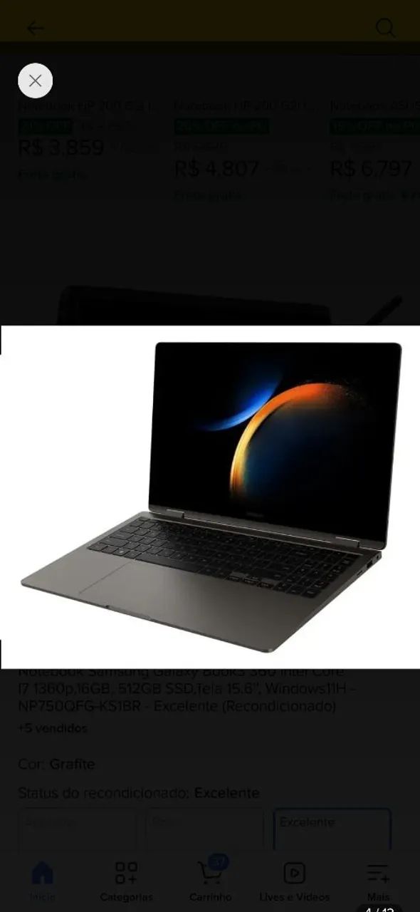 Computador Samsung Galaxy Book 3 360° 16" - Foto 3