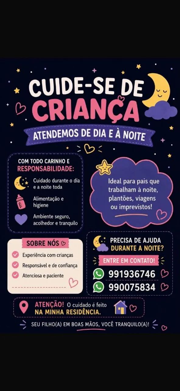 Cuida-se de crianças