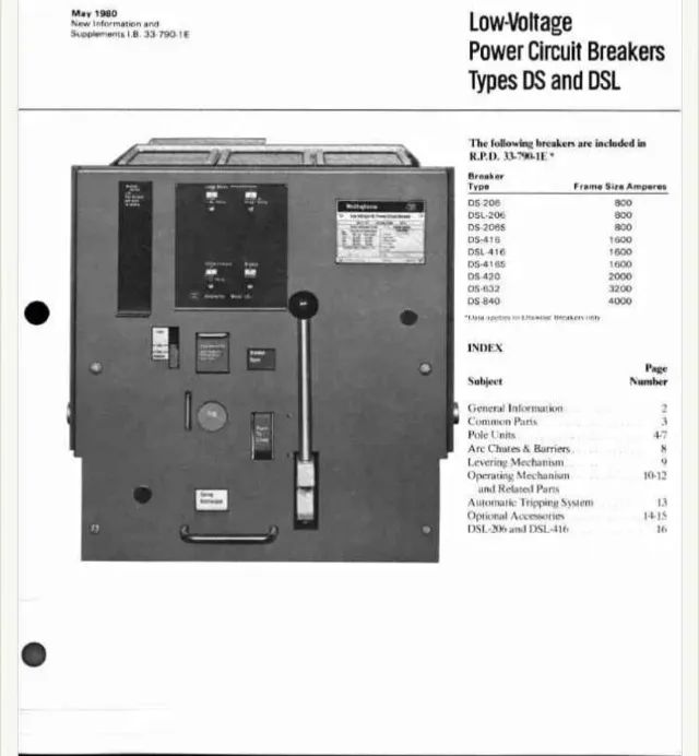 CHAVE REVERSORA WESTINGHOUSE MODELO DS-420 2000A