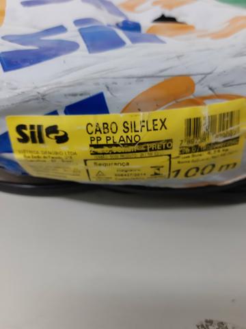 Cabo sil flex pp plano 2 x 0,75mm preto 90m
