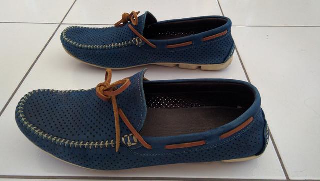 Sapato Homem do Sapato cor azul-Faço a entrega
