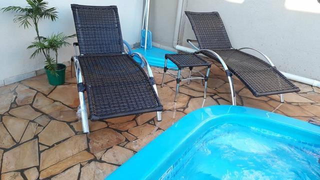 Cadeiras de piscina espreguiçadeiras alumínio - Foto 2