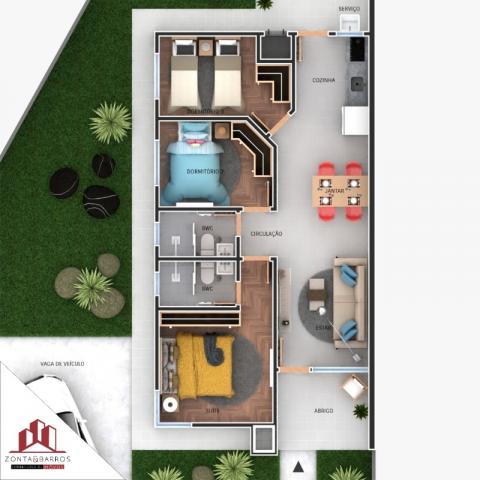 Casa à venda com 3 dormitórios em Gralha azul, Fazenda rio grande cod:CA00106 - Foto 6