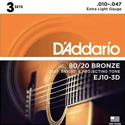 Pack 3 Encordoamentos Daddario à partir de 99!! ( Violão, Guitarra) - Foto 3