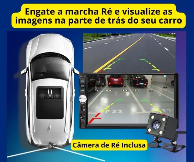 Som Multimídia para Carro Bluetooth com Carregador de Celular - Foto 5