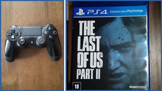 Jogo The Last of US parte 2 (Novo) de PS4 + 1 Controle de PS4