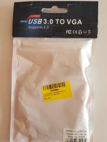 Cabo Adaptador Conversor Usb 3.0 X Vga Monitor Pc Novo - Foto 4
