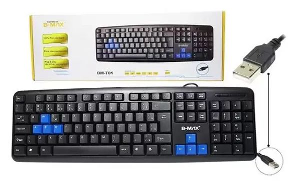 Teclado Padrão Usb Com Fio B-Max BM-T01 