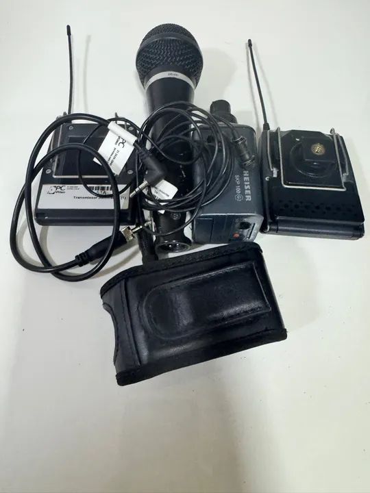 Kit microfone lapela e mão sennheiser ew100 G2  com protetor/transmissor mic mão perfeito  - Foto 5