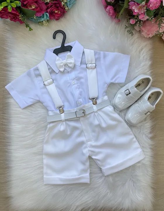Roupa Social Infantil Masculina Suspensório e Short - Foto 5