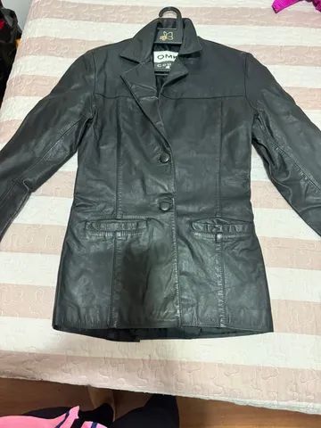 Casaco feminino - couro legítimo 