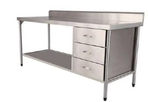 Mesa bancada de manipulação em inox a fabricar