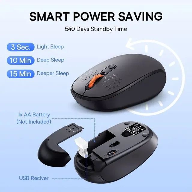 Baseus FO1B Tri-Mode Wireless Mouse (No Pix R$70.00)64617795887747121