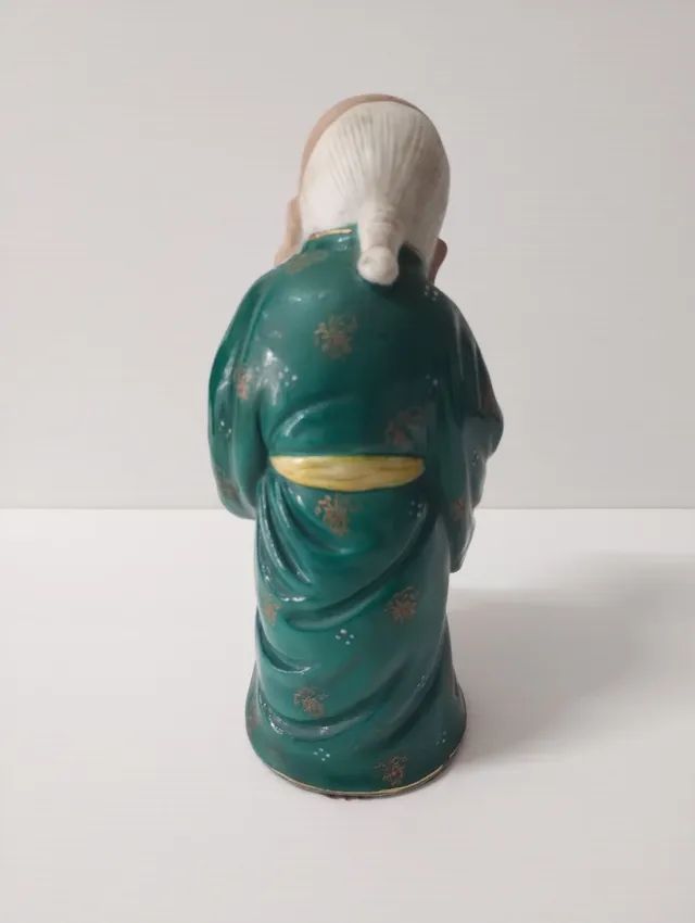 Sábio Chinês, porcelana chinesa verde (Raridade Anos 70) - Foto 4