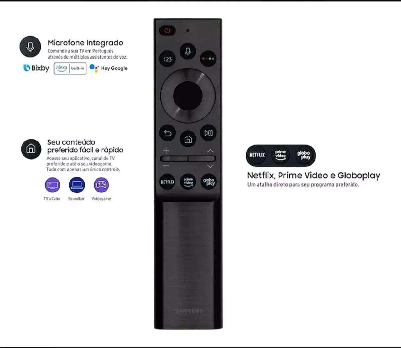 Controle Remoto NOVO Smart Tv Original Samsung 4k Bn59-01363d Com Comando Voz