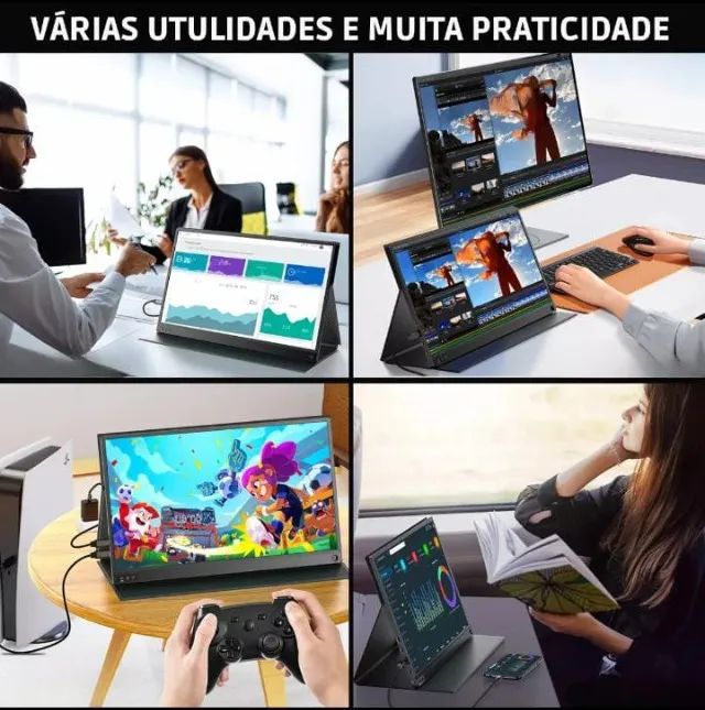 Monitor Portátil Ultra Slim Fino Uperfect Gamer 144 Hz 16,1 - Foto 6