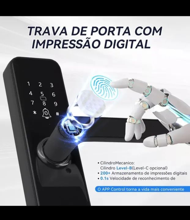 Fechadura Digital Inteligente com Wi-Fi - Foto 5