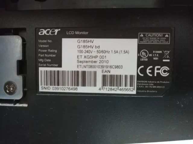 Monitor Acer 18.5 Polegadas G185hv - Testado Funcionando - Foto 2