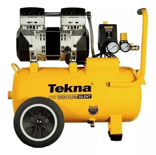Compressor De Ar 2,5 Hp 24 Litros 9,1 Pés Isento Óleo Tekna - Foto 2