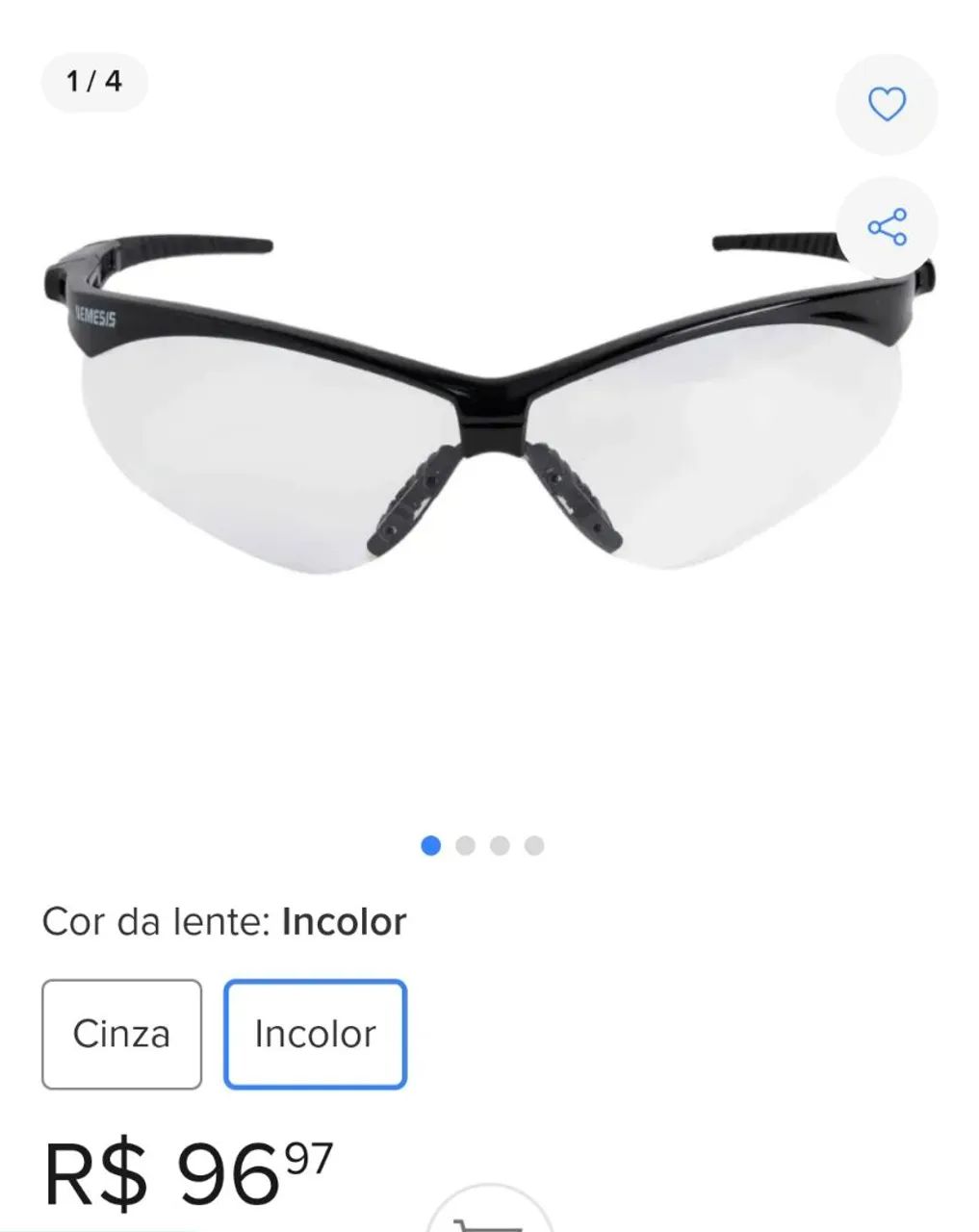 Óculos de Segurança Nemesis importado Tijuca RJ