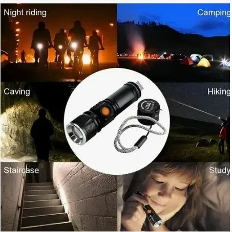 Mini Lanterna Led Tática Potente Farol Recarregável Original Loja Física Garantia Nota Ent