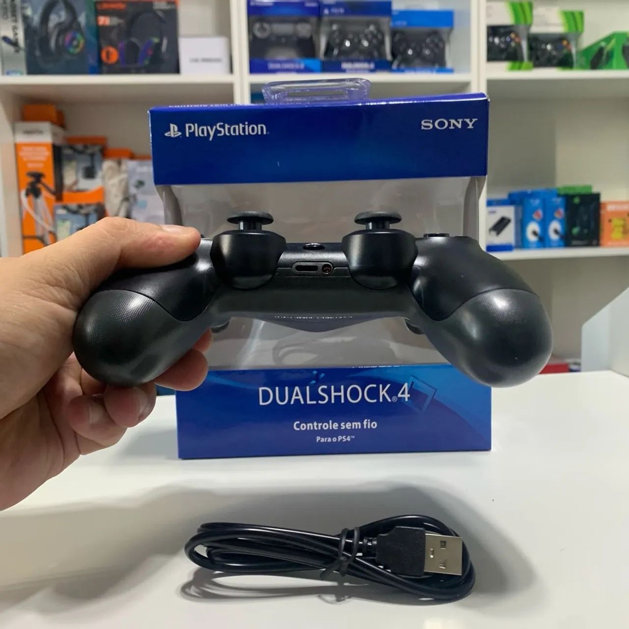 Controle para PS4 Bluetooth sem fio - novo e com garantia  - Foto 4