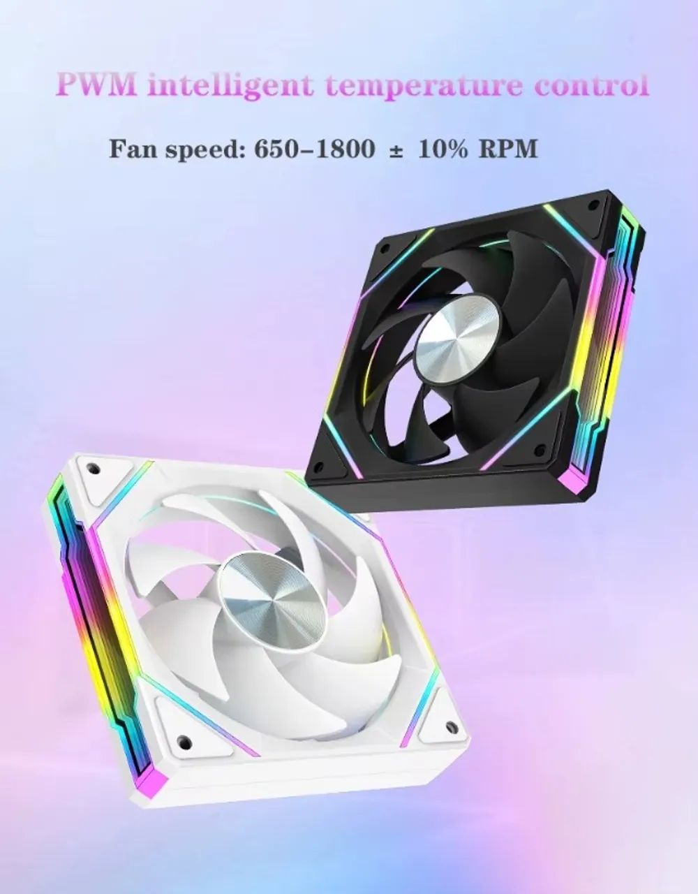 Kit 3 Ventoinhas NeedMax Ice Whale Prism 5GT Reverse, 120mm, ARGB, Branco, Estilo Lian Li - Foto 5