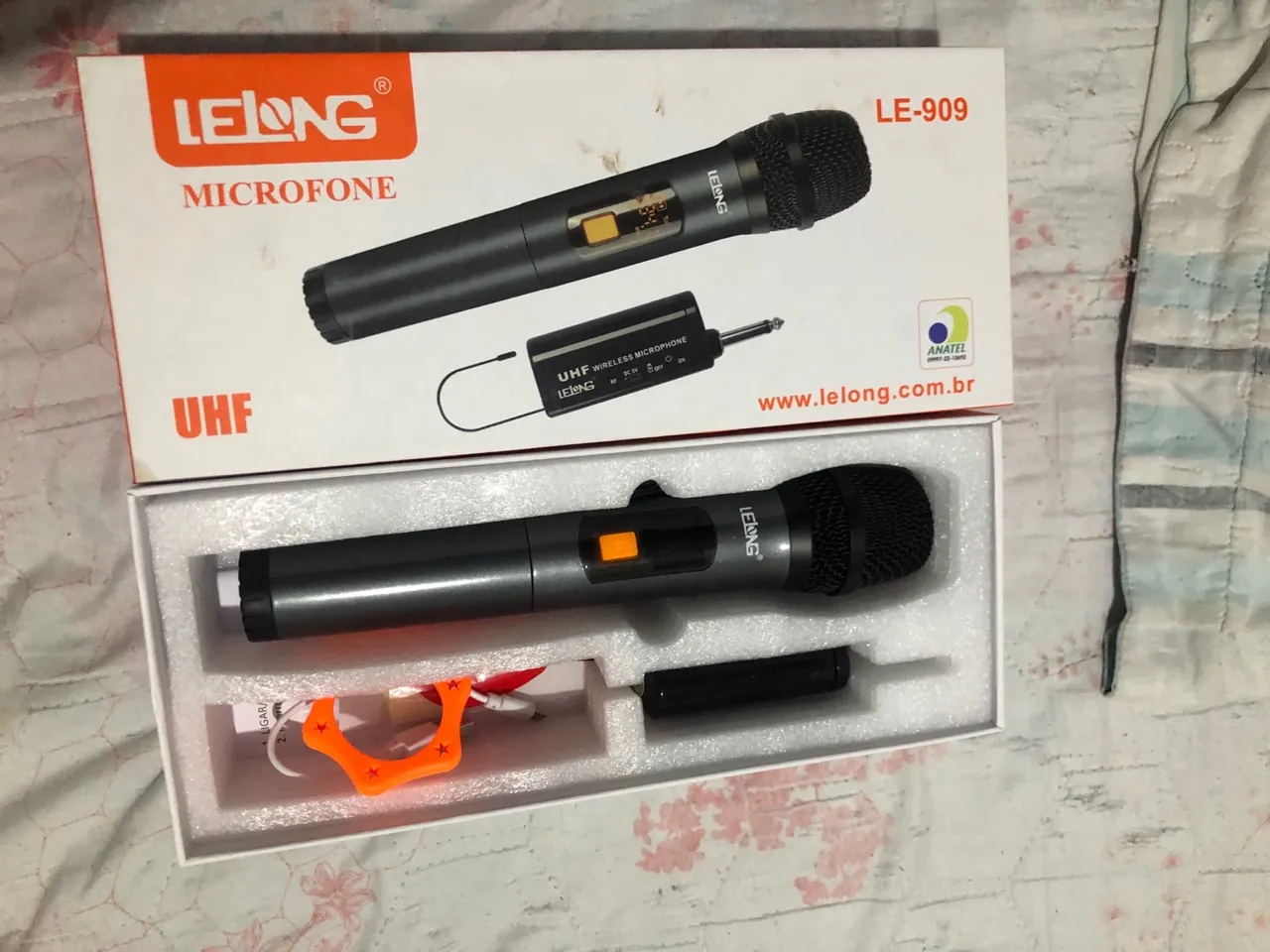 Microfone Sem Fio Lelong LE-909 UHF
