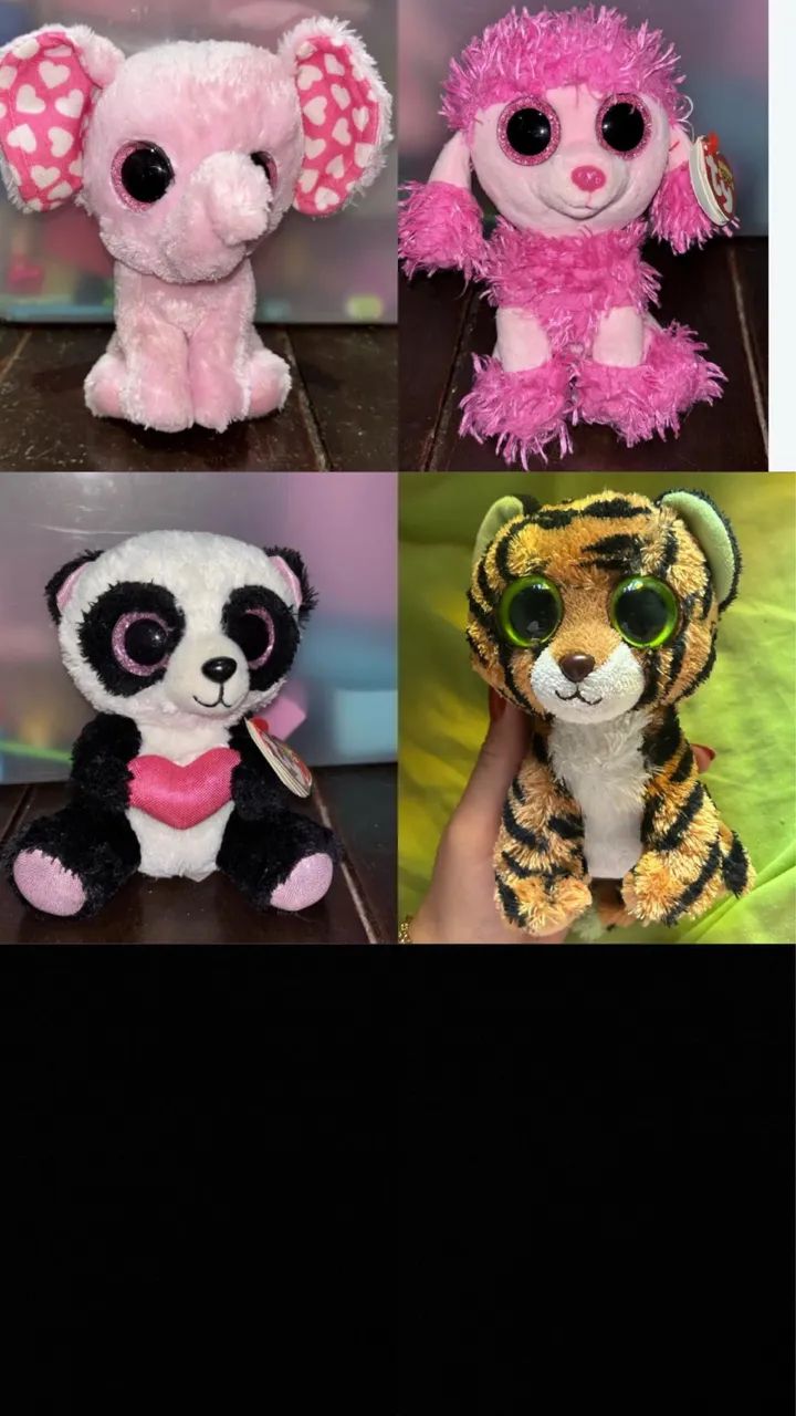 Conjunto 4 Ty Beanie Boo's com data de aniversário 