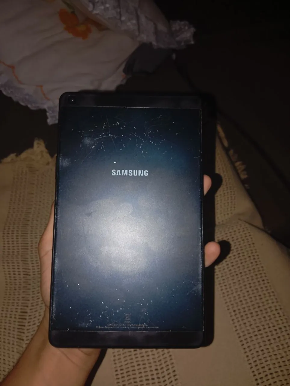 Tablet da Samsung em um estado médio