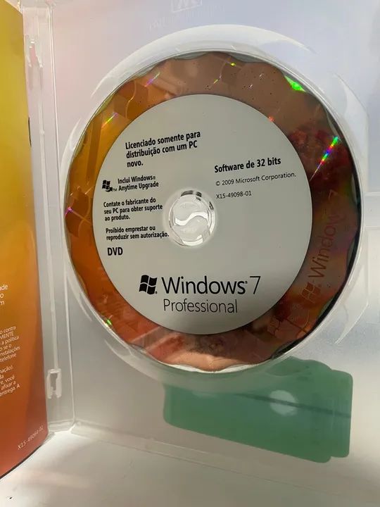 Microsoft windows 7 PRO 32bits OEM CD original - Computadores e
