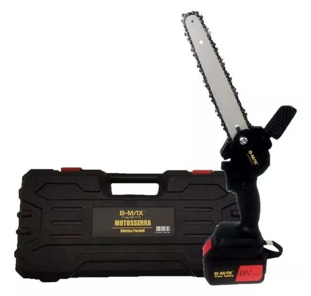 Moto Serra Elétrica Portátil 4 Polegadas Com 1 Bateria Cor Preto 110v/220v - Foto 2